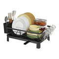 Minimalist Steel Dish Drying Rack – Countertop Drainer with Utensil Holder
