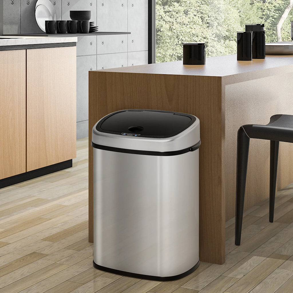 58L Touchless Sensor Kitchen Bin – Automatic Stainless Steel Trash Can (UK Stock)