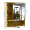 Bamboo Bathroom Mirror Cabinet – Wall Mounted Storage Unit