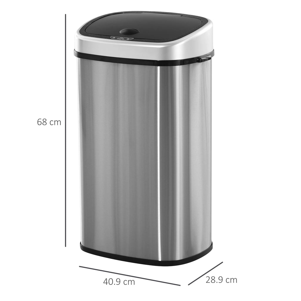 58L Touchless Sensor Kitchen Bin – Automatic Stainless Steel Trash Can (UK Stock)