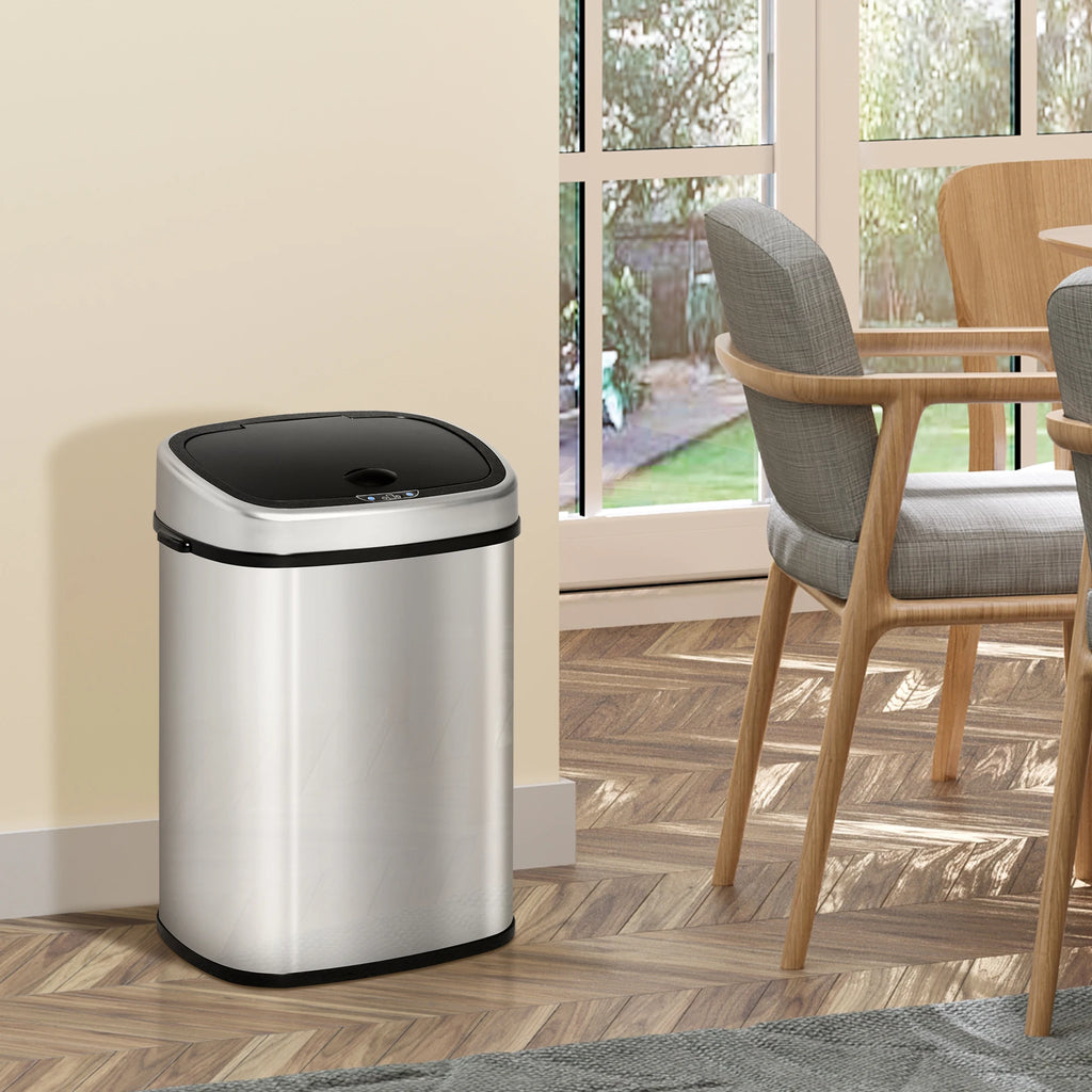 58L Touchless Sensor Kitchen Bin – Automatic Stainless Steel Trash Can (UK Stock)