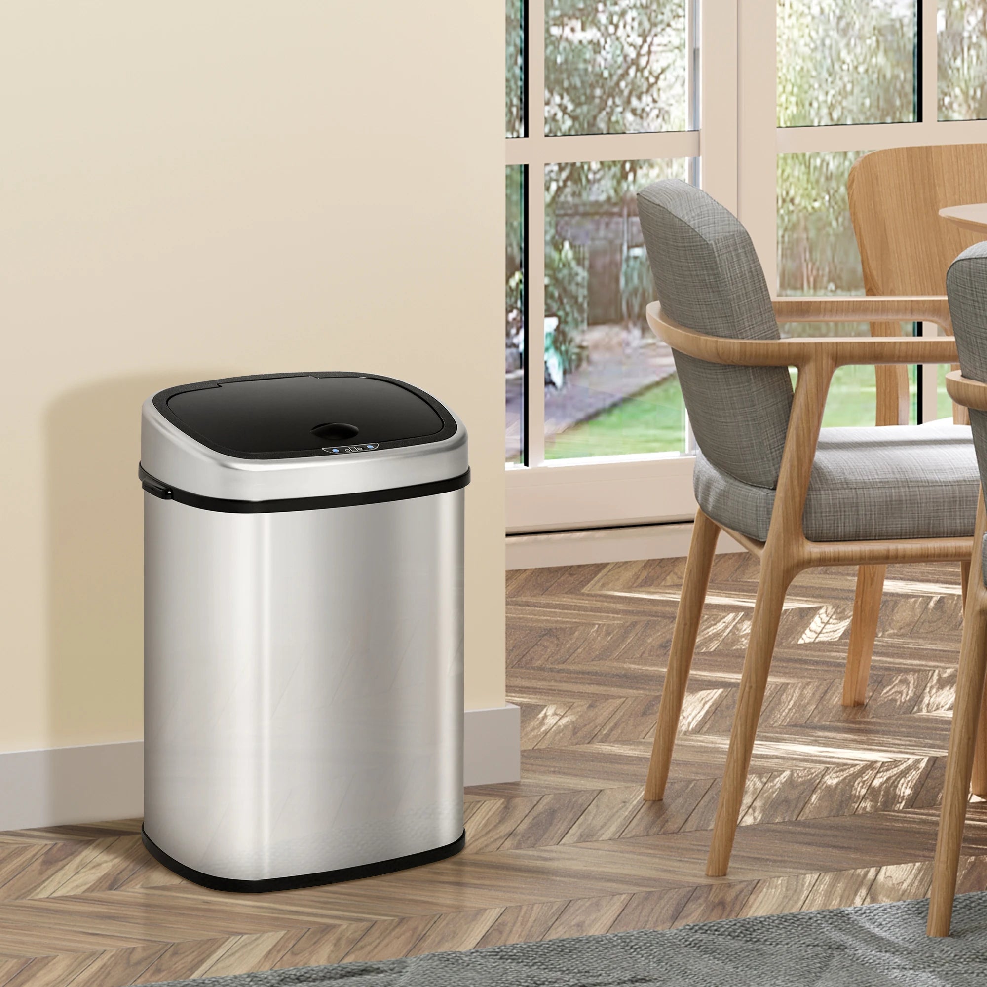 58L Touchless Sensor Kitchen Bin – Automatic Stainless Steel Trash Can (UK Stock)